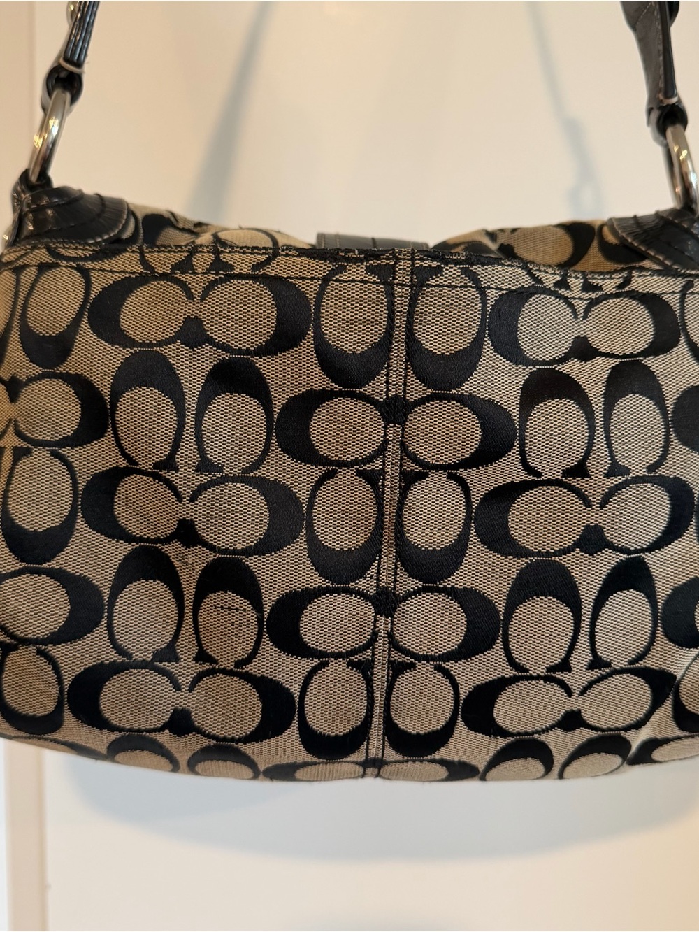 Coach Soho Signature Pleated Buckle Flap Shoulder Bag F15203 - Picture 7 of 11